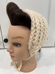 3 Charming VTG Ladies Knit Ear Warmer Tie Headbands Beaded Made In Italy Japan