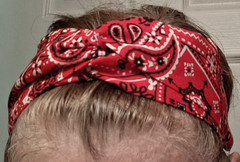 Women’s Twisted Knot Headband, Red, Country
