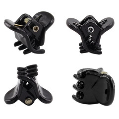 24 Pcs Mini Claw Hair Clips,10Mm/0.39 Inch Plastic Hair Claw Clips,Bright Black
