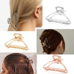 6 Packs Metal Hair Claw Clips, Lady 1 Count (Pack of 6), Triangle Large&Mini
