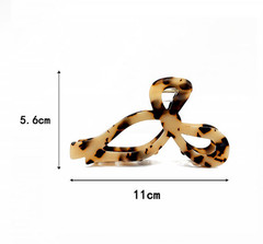 11cm Irregular Bow Elegance Simple Acetate Hair Clip Tortoiseshell Temperament