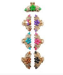 DESIGNER INSPIRED PINK BLUE BLACK PURPLE GREEN MULTI BROWN CRYSTAL HAIR CLAW NEW