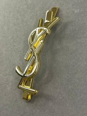 Gold YSL Hair Clip Statement Barrette