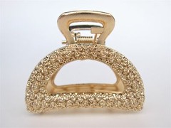 Small/ medium rose gold or dark silver roses metal hair claw clip