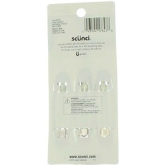 Scunci No Slip Grip All day hold Hair Barrettes, 3 Ct