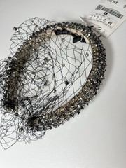 NWD ZARA Woman Wedding Party Veil Headband Rhinestones Y1055C *READ NOTE*