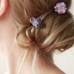 Mini Hair Clips and Hair Claws for Women & Girls – Acrylic Jaw Clamps in Flower