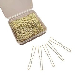 U-Shaped Hair Pins 120 Pack Blonde Hair Buns Pins Hair Grip Bobby Pins for Women