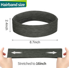 8 Pack Sport Headbands for Men & Women, Elastic Soft Fabric Non-Slip Hair Bands