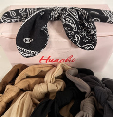 Headband Scrunchy Huachi 12 Pack- Solid Neutrals, Animal Print, Colors- New
