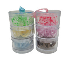 Scunci by Conair Claw Hair Clip Big Marble & 120 Pc Polybands Hello Spring Set