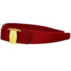 Salvatore Ferragamo headband, red, Vara ribbon, canvas,