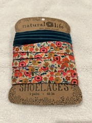 NWT Natural Life Multicolor Set Of Two Shoelaces 42 Inch Length.