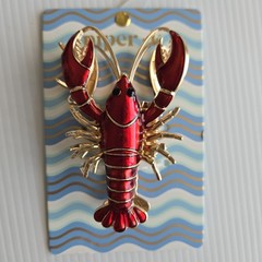 Piper K Red & Gold Lobster Claw Gold Claw Hair Clip New Statement Piece NEW