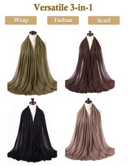 Stretch Head Wraps for Women | Large Hair Wraps, Hijab Scarves, Turban Headbands