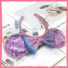 Disney` Park Shanghai Confetti Pink Headband Minnie Ears for Kids Adult