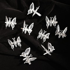DEEKA 12 PCS 3D Moving Butterfly Hair Clips 1 Count (Pack of 12), Silver