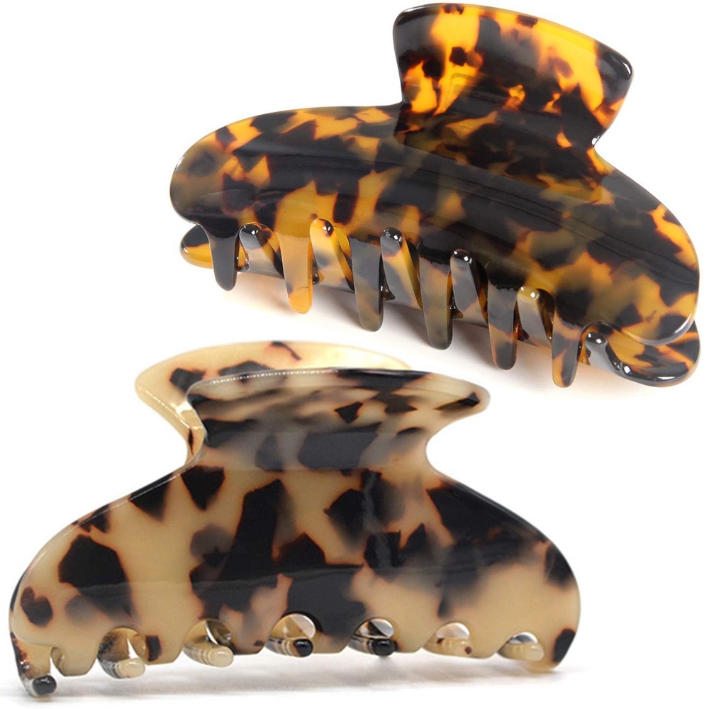 2 Pack Big Hair Claw Clips Tortoise Shell Nonslip Large Claw Clip For Women C…