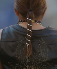 Silver Ponytail Wrap 6″ Spiral Hair Holder – Medieval Metal