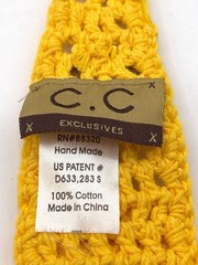 Crochet Knitted Headband With Flower Design Handmade 100% Cotton Set of 3