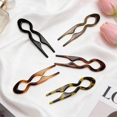 5Pcs Brown and Black Mini U-Shaped Hairpin, Hair Pins for Women, Ergonomic Ha…