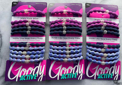 3 Goody Active 18008 Night Glow Bead Hair Elastics 10 Elastics Ea Ouchless