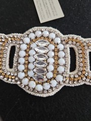 Deepa Gurnani Beaded Two Tone Headband NWT