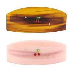 Vovii Cherry Claw Clips for Women, Cute 1 Count (Pack of 1), pink,brown