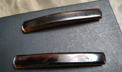 4 Vintage 80s Tortoise Shell & Multi Color Hair Clips/ Barrettes Made in France