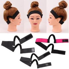 3 PCS Painless Headband Wig Edge Lace Frontal Elastic Band Hanger Black 3.0