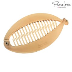 Parcelona French Fat Oval Crystal Brown 1 Count (Pack of 1),