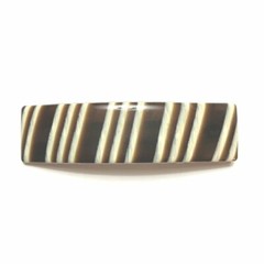 Women Classic Barrette Pattern Long Rectangle Metal Hair Clip New Made in France