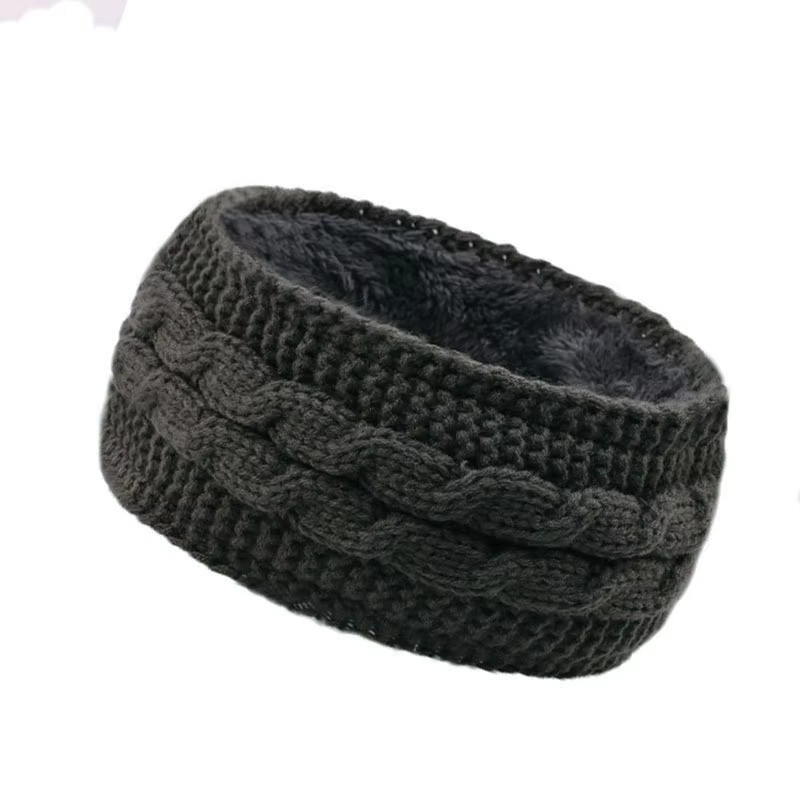 Winter Warm Ear Warmer Knit Thermal Braid Headband Stretch Ear Cover For Women