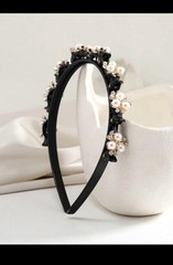 1pcs Faux Pearl Decor Hairband