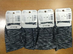 4 Pack: Scunci Everyday & Active Space Dye Headwrap, Black/White 0771-R9P4a