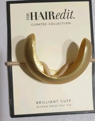 The Hair Edit Brilliant Cuff Metal Hair Tie Arched Gold