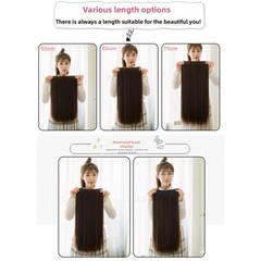 High Temperature Clip In Hair Extensions 5 Clips Straight Weft 50cm 60cm 70cm