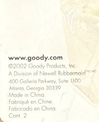 2pc Vintage 2002 Goody Hair Mini Jaw Clips Rectangular Black & Clear 2″x1.5″ ea