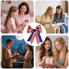 4th of July Small Hair Clip for Girl Red White Blue Hair Barrettes Hair for 2…