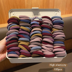 100pcs Seamless Elastic Hair Bands High Stretch Korean Style Daily – NEW