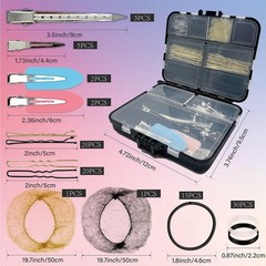 1 Kit 160PCS Hair Accessories Set Clips Women Girls Ballet Storage Box