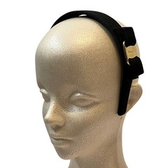 Salvatore Ferragamo Vara Ribbon Headband, Black Women USED