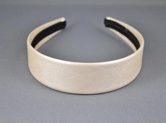 Pink soft faux leather headband textured 1.25 inch wide hair band accessory