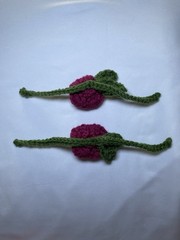 Handmade Crochet Rose Bun Or Ponytail Wrap (Set Of 2)
