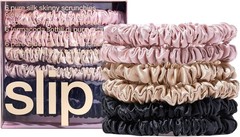 Slip Silk Skinnie Scrunchies Set Pure Mulberry Silk Hair Ties Pack of 6