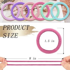 Nylon Hair Ties – No Damage,Strong Soft Cotton Hair Bands Macaron colors