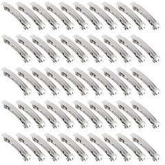 , French Barrette Iron Rectangle Hair Clips for DIY Clip Craft Bows (50 Pack, 2