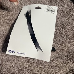 Claire’s Beige Black Matte Loop Hair Claw Clip Modern Minimalist Style New