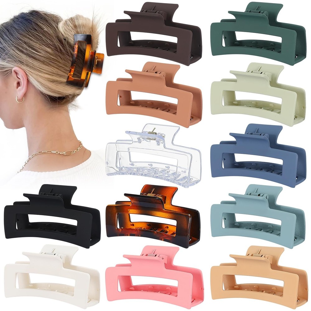 Sisiaipu 3.5 Inch Medium Hair Accessories – 12 1 Count (Pack of 12), Basic