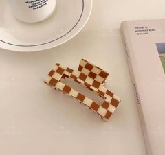 Checkered Hair Claw Clip Large Hair Claw Clips For Thick Hair (10CM)